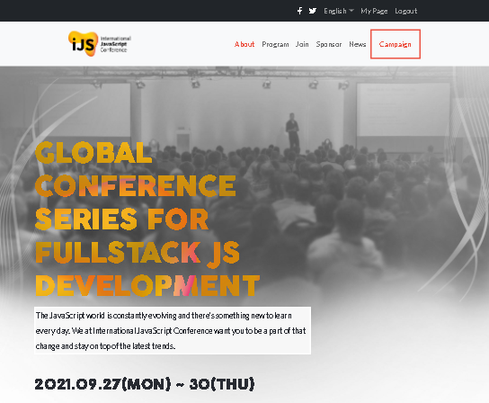 Second project called Conference page
