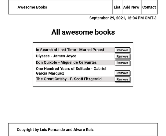 Third project called All awesome books